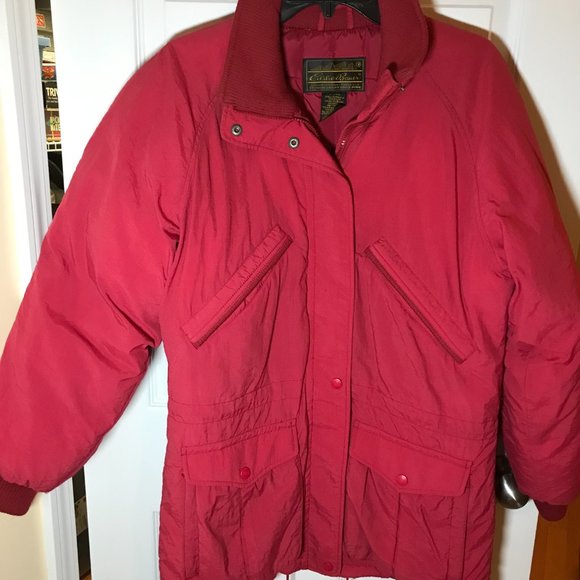 Vintage Eddie Bauer Goose Down Winter Coat Men's Size Small, Red. - Picture 3 of 13